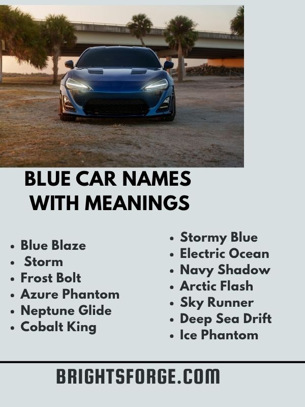 Blue Car Names With Meanings