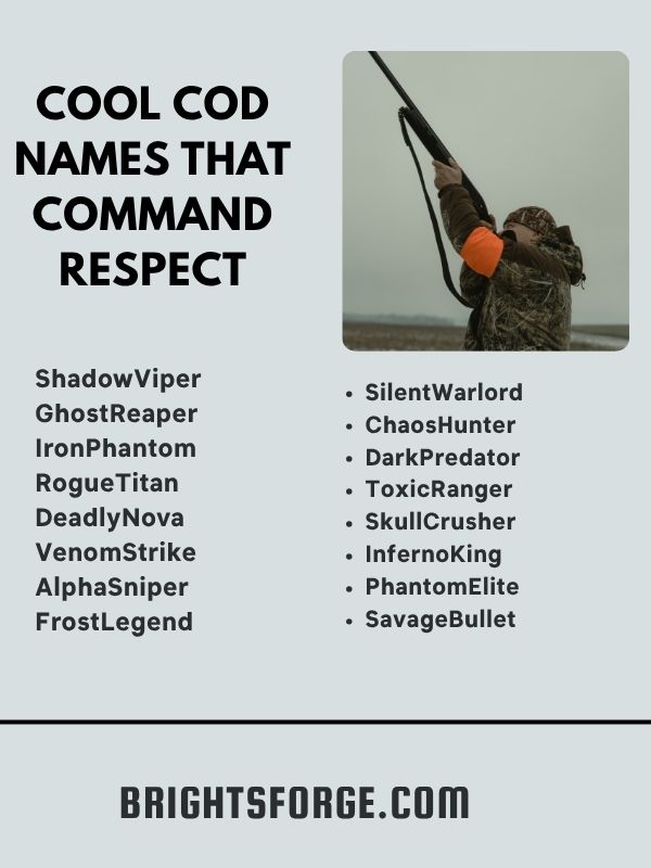 Cool COD Names That Command Respect