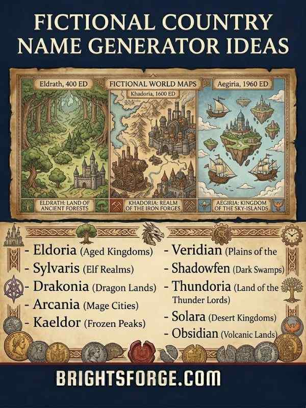 Fictional Country Name Generator Ideas