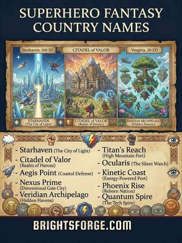 Superhero Fantasy Country Names