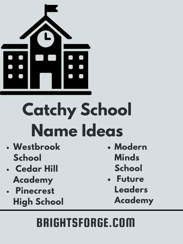 Catchy School Name Ideas