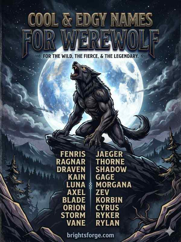 Cool & Edgy Names for Werewolf