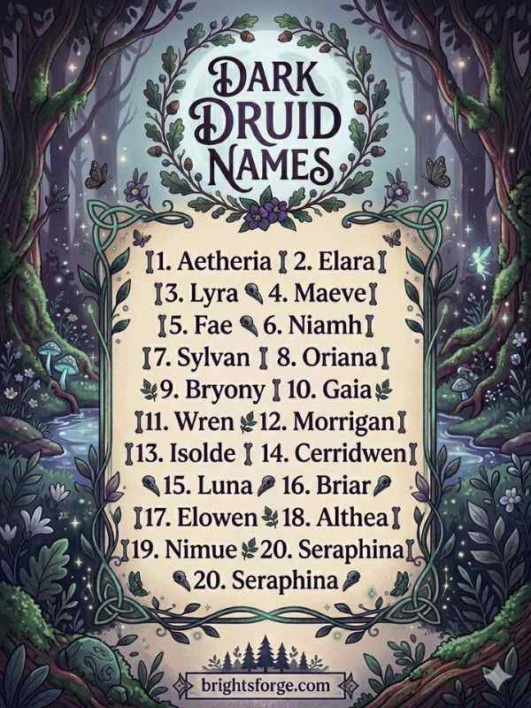 Dark Druid Names