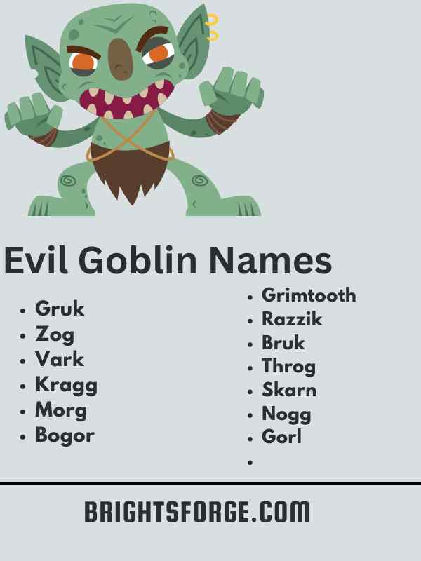 Evil Goblin Names