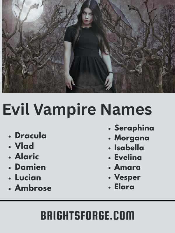 Evil Vampire Names