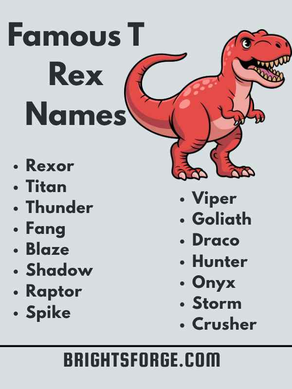 Famous T Rex Names