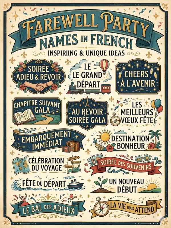 Farewell Party Names in French