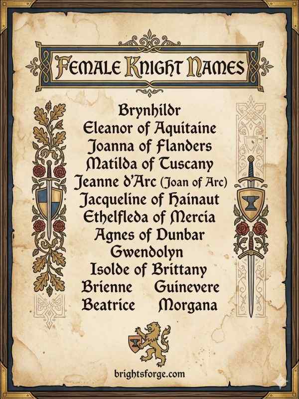 Female Knight Names