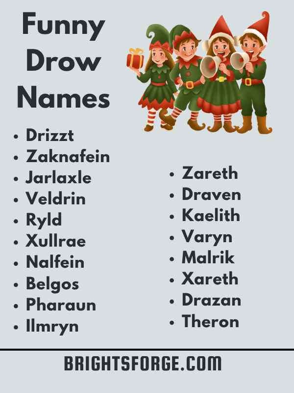 Funny Drow Names