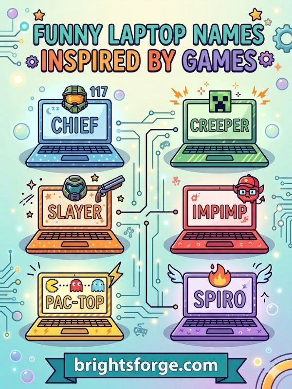 Funny Laptop Names Inspired by Games