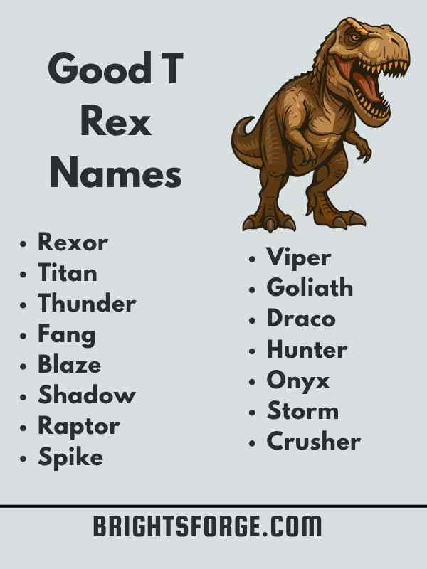 Good T Rex Names