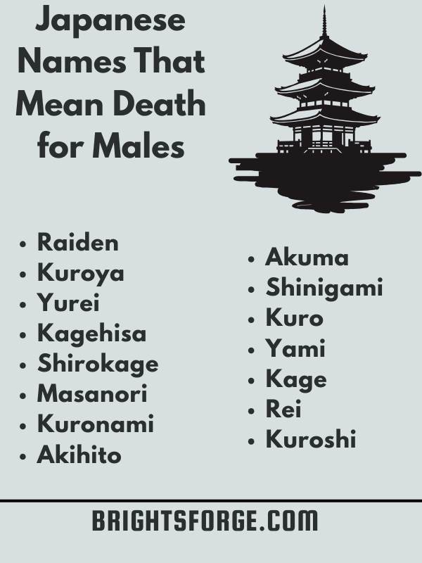 Japanese Names That Mean Death for Males