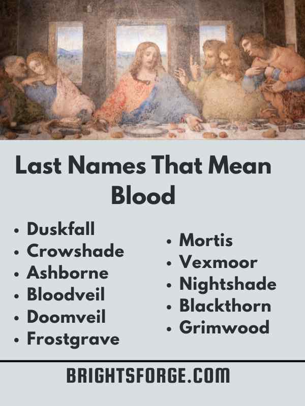 Last Names That Mean Blood