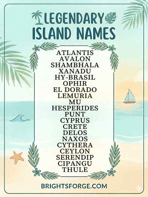 Legendary Island Names
