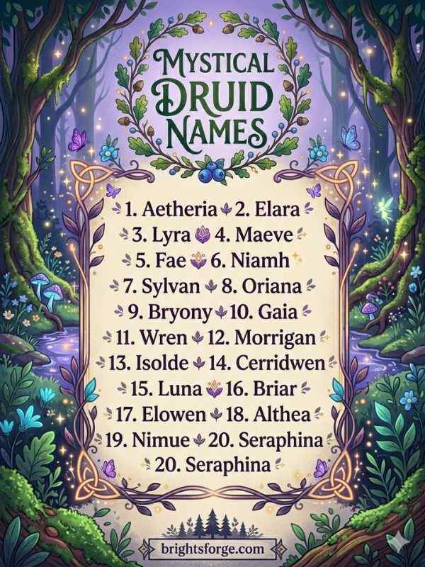 Mystical Druid Names