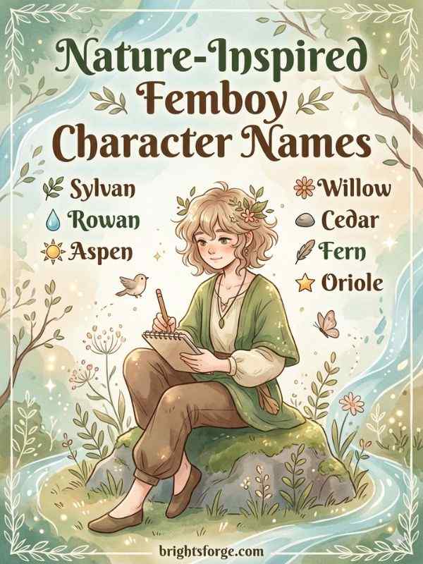 Nature-Inspired Femboy Character Names