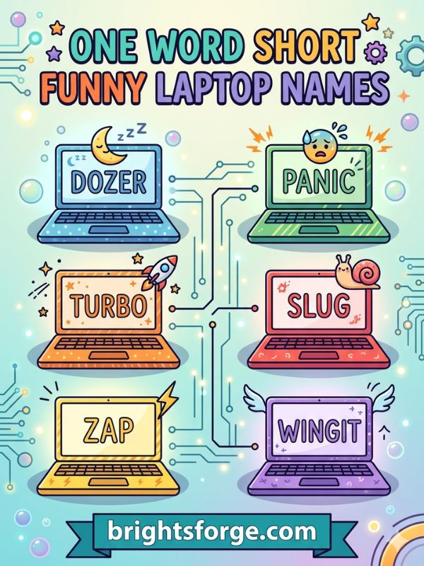 One Word Short Funny Laptop Names