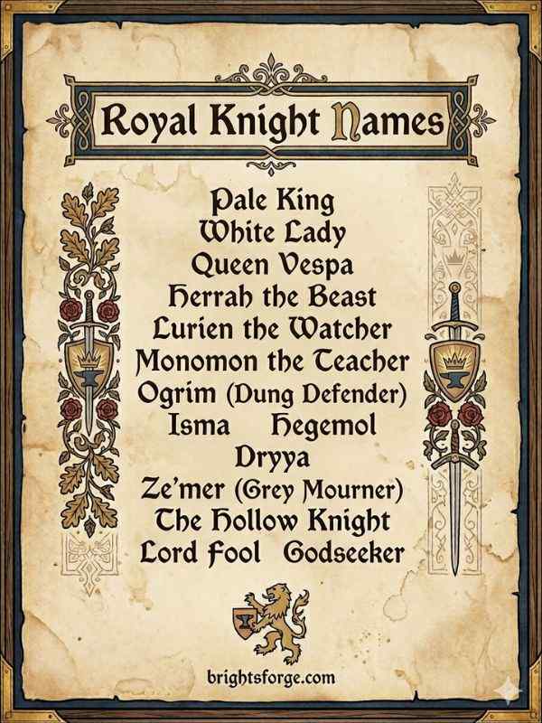 Royal Knight Names