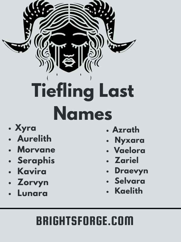 Tiefling Last Names