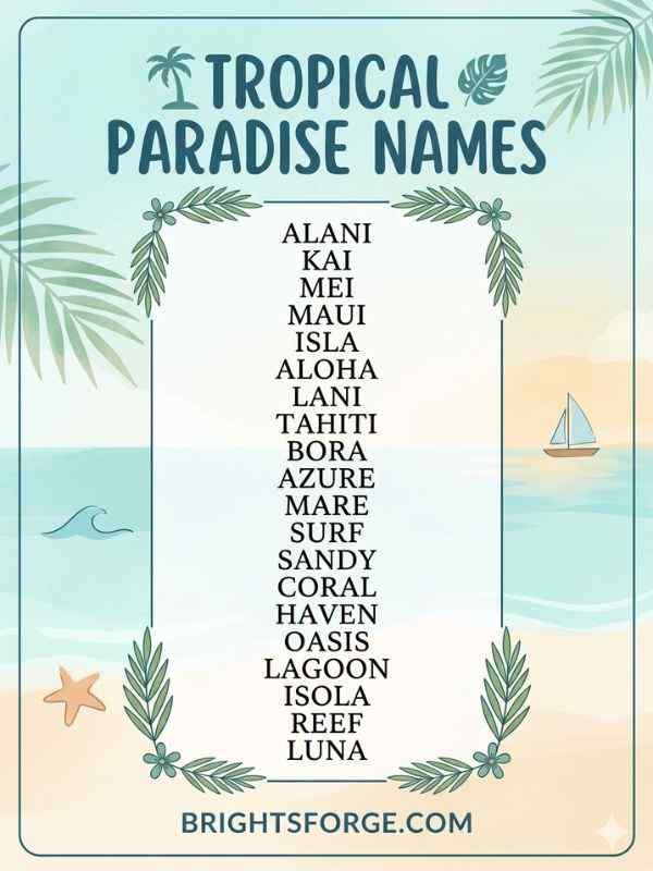 Tropical Paradise Names