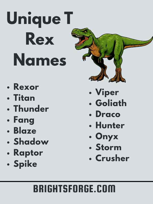 Unique T Rex Names