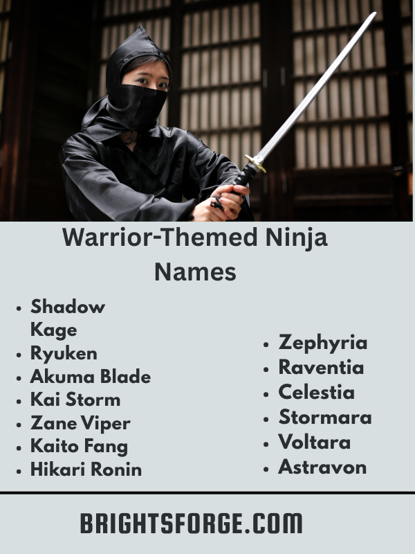 Warrior-Themed Ninja Names