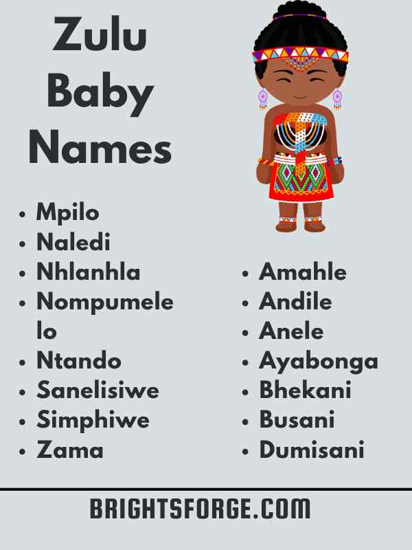 Zulu Baby Names