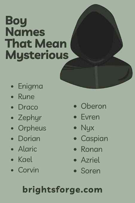Boy Names That Mean Mysterious