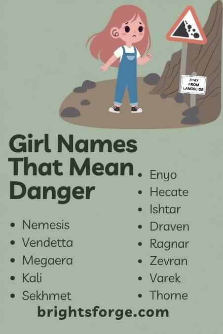 Girl Names That Mean Danger