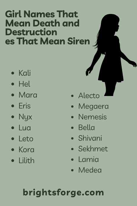 Girl Names That Mean Death and Destruction