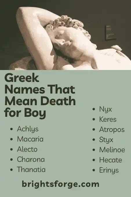 Greek Names That Mean Death for Boy