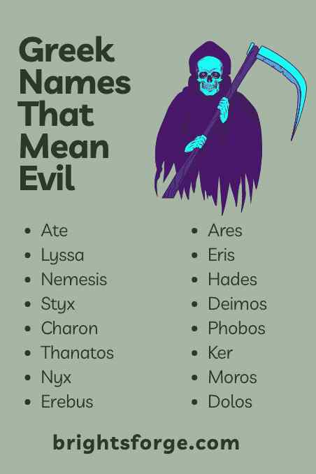 Greek Names That Mean Evil