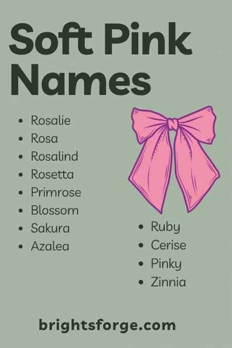Soft Pink Names