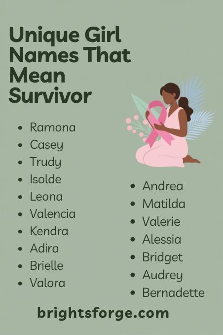 Unique Girl Names That Mean Survivor