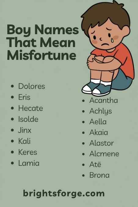 Boy Names That Mean Misfortune