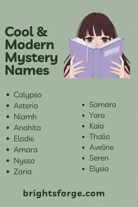 Cool & Modern Mystery Names