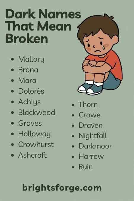 Dark Names That Mean Broken