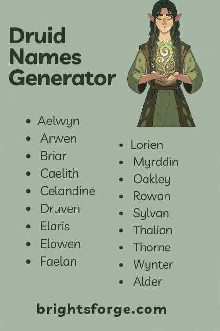 Druid Names Generator