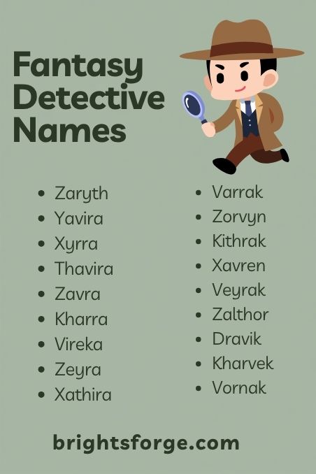 Fantasy Detective Names