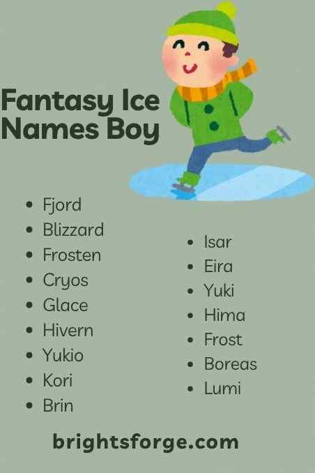 Fantasy Ice Names Boy
