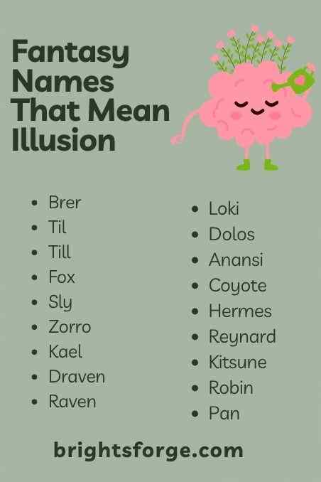 Fantasy Names That Mean Illusion