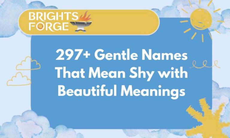 Gentle Names That Mean Shy with Beautiful Meanings Feature Image