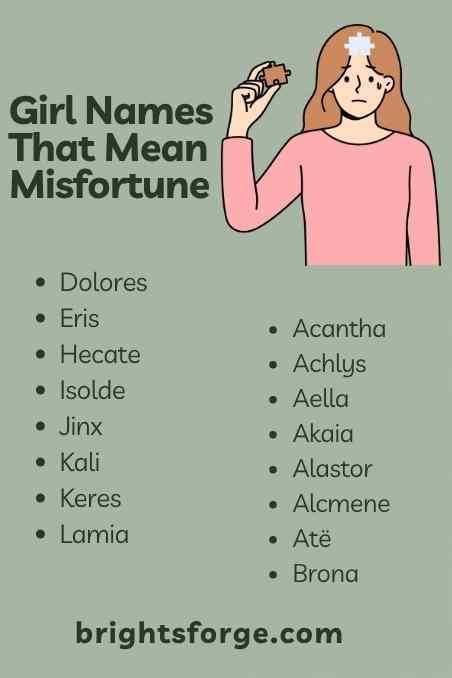 Girl Names That Mean Misfortune