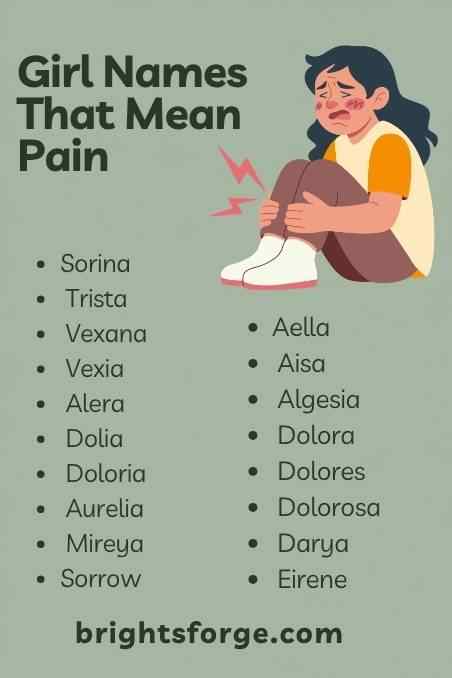 Girl Names That Mean Pain