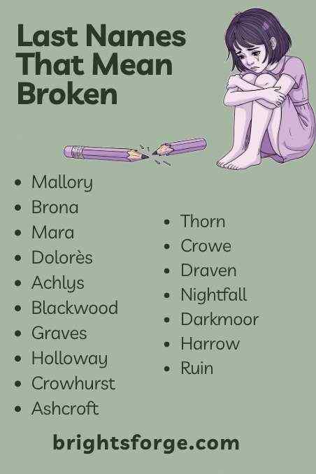 Last Names That Mean Broken