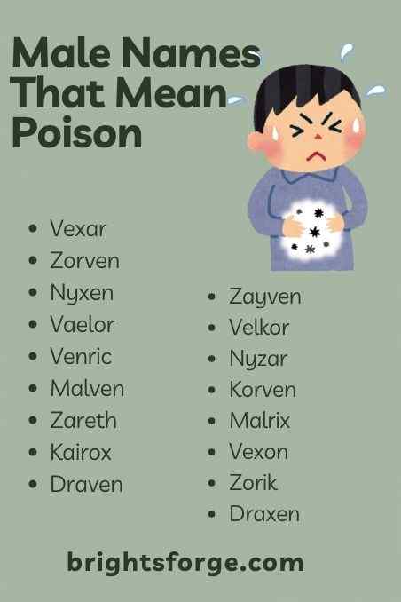 Male Names That Mean Poison