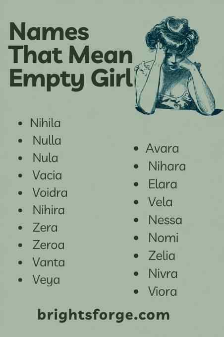Names That Mean Empty Girl