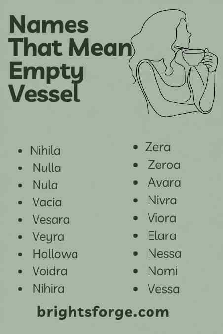 Names That Mean Empty Vessel