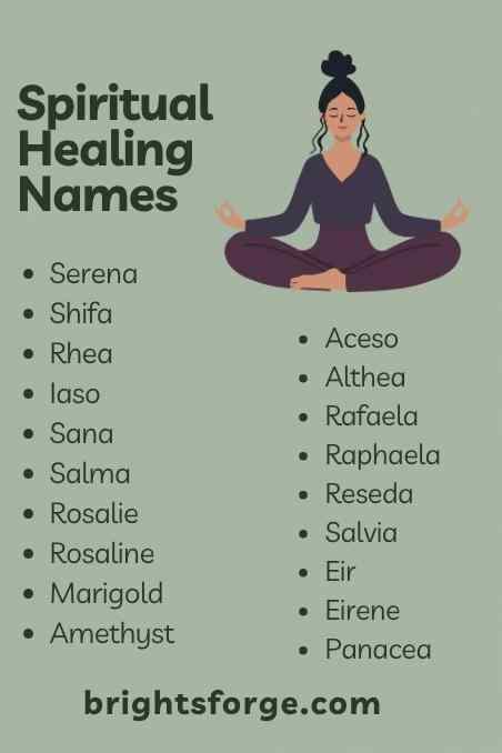 Spiritual Healing Names