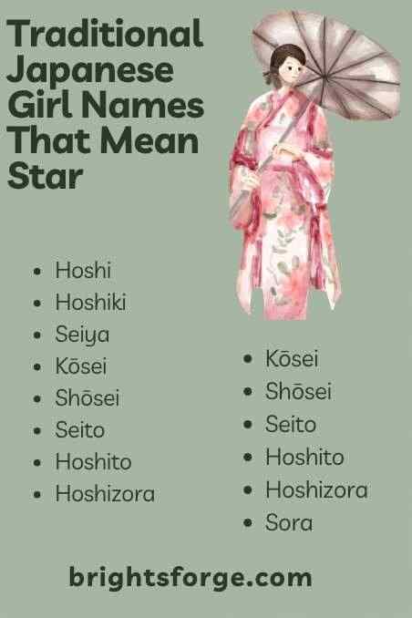Traditional Japanese Girl Names That Mean Star